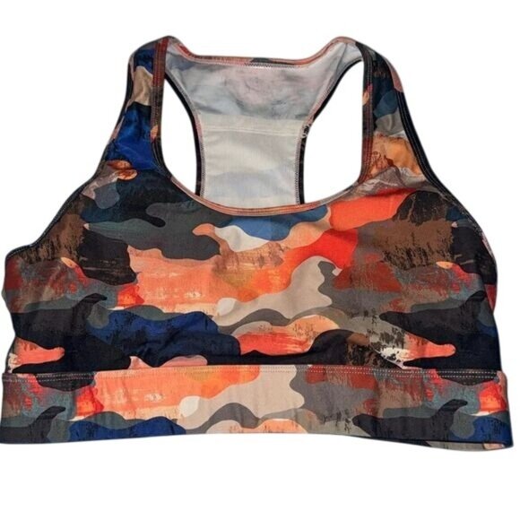 Camo Sports Bra Racerback Size S Multicolor - Picture 1 of 10